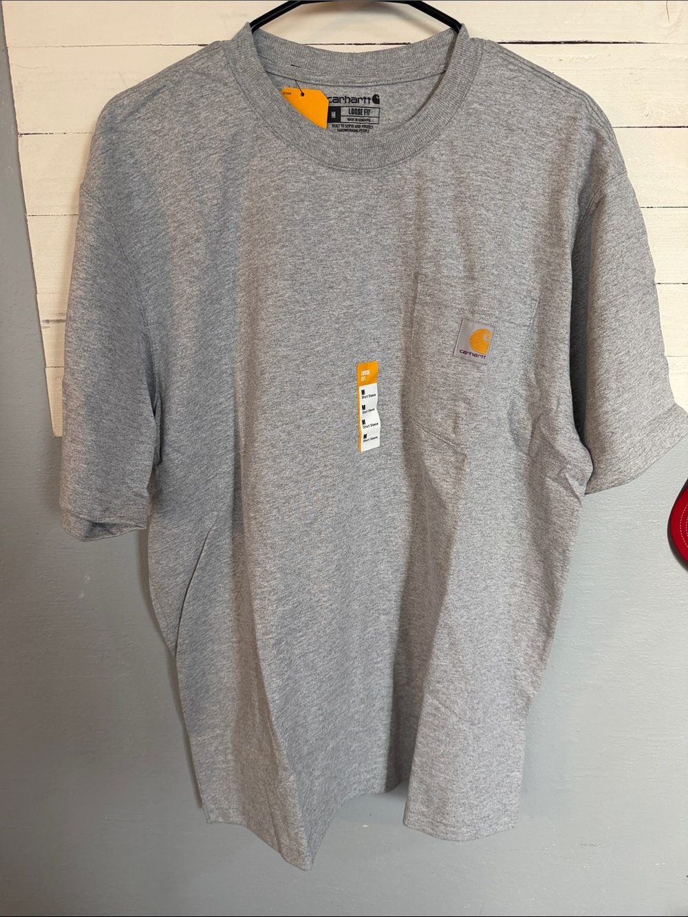 Carhartt Short-Sleeve Pocket Tee in Heather Gray